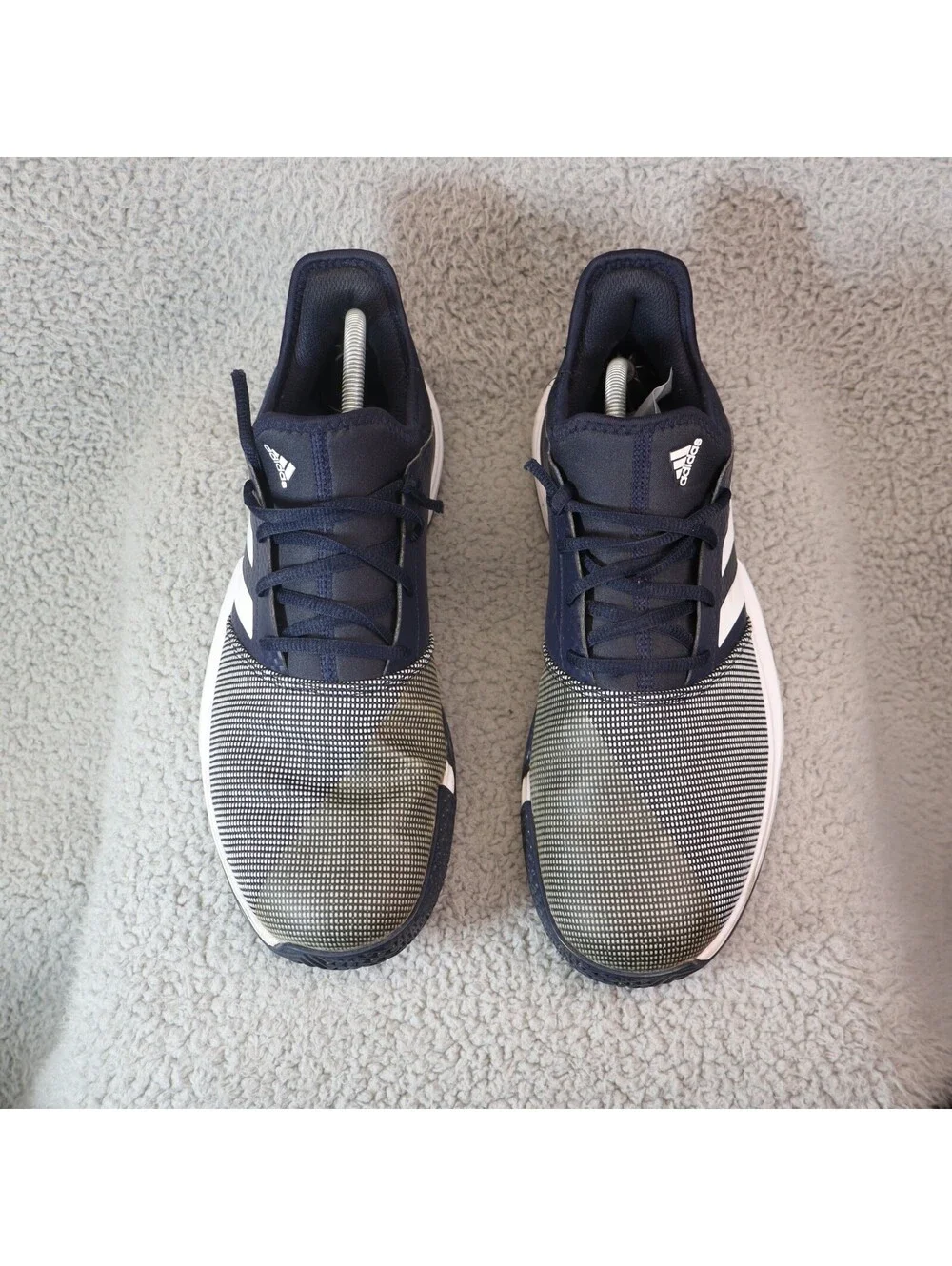Adidas Game Court Tennis Shoes Black White Mens 11